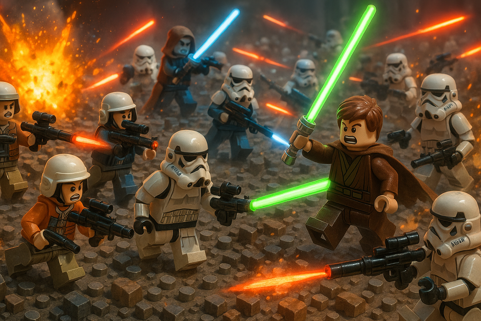 Bataille Star Wars avec armes aléatoires