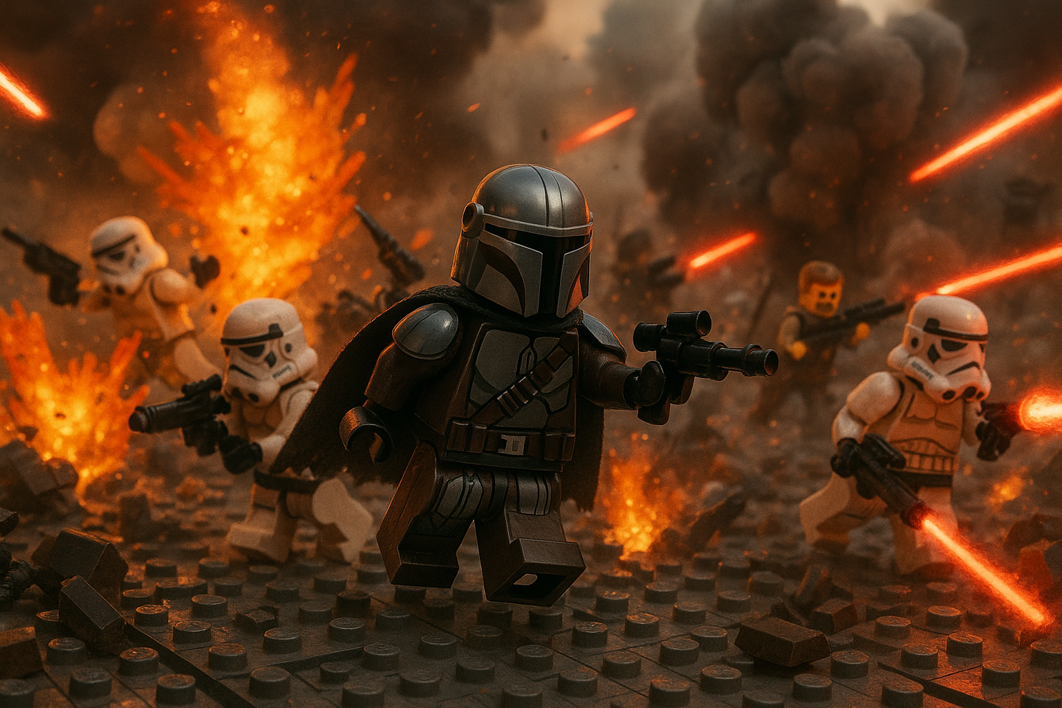 Nouvelle scène de guerre LEGO avec The Mandalorian