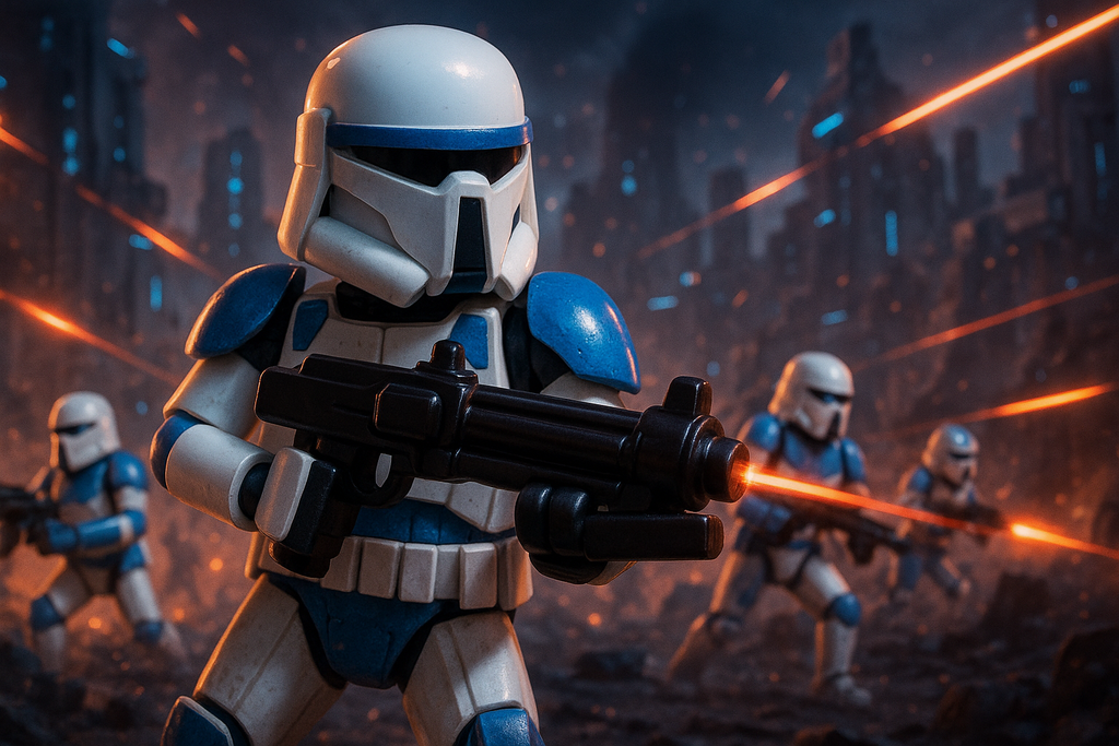 Scène de bataille futuriste